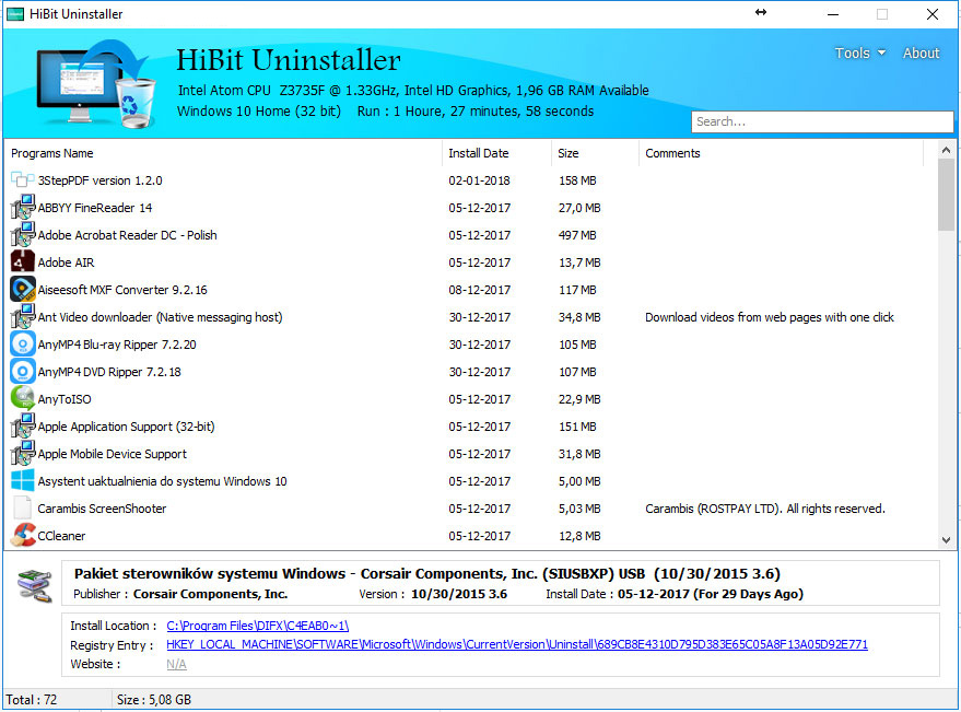 HiBit Uninstaller windows