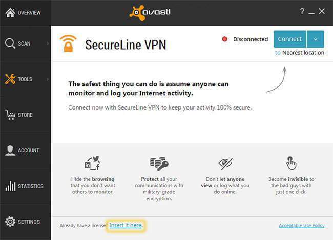 license avast secure line vpn torrent