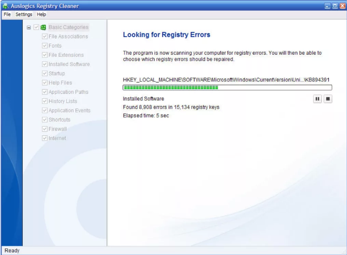 Auslogics Registry Cleaner windows