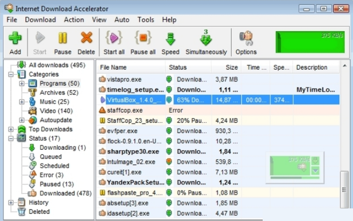 Internet Download Accelerator windows