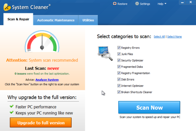 System Cleaner latest version