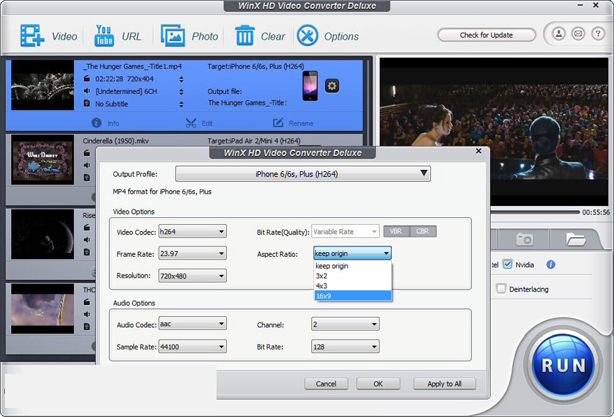 WinX HD Video Converter Deluxe latest version