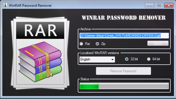 WinRAR Password Remover latest version