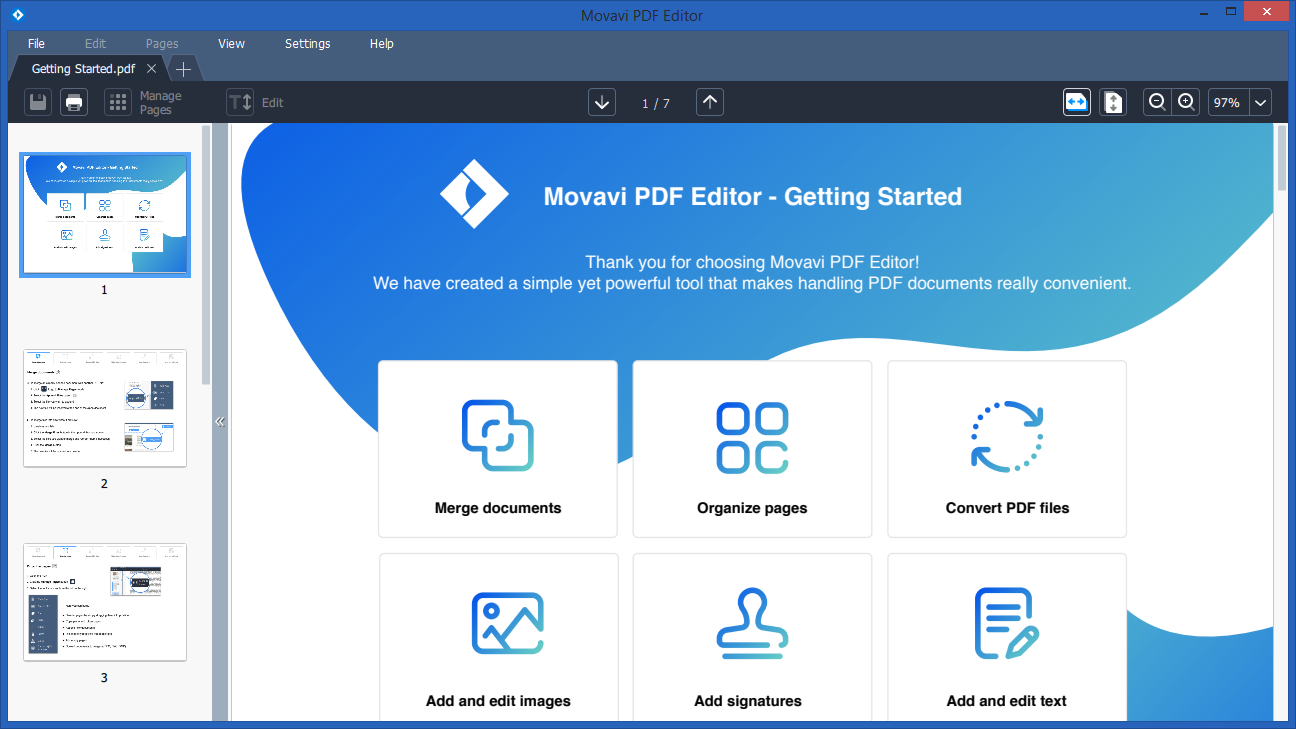 Movavi PDF Editor windows