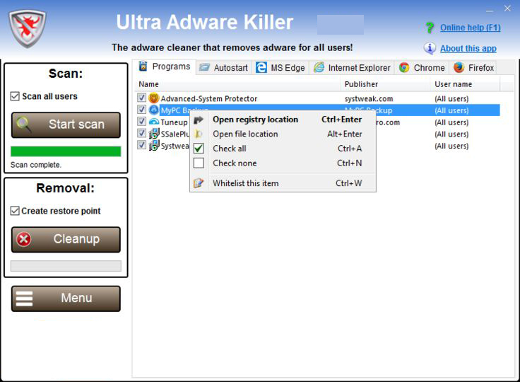 Ultra Adware Killer latest version