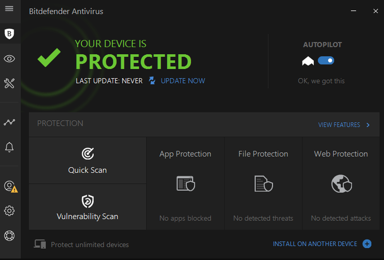 Bitdefender Antivirus window