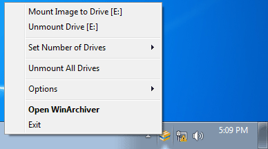 WinArchiver Virtual Drive windows