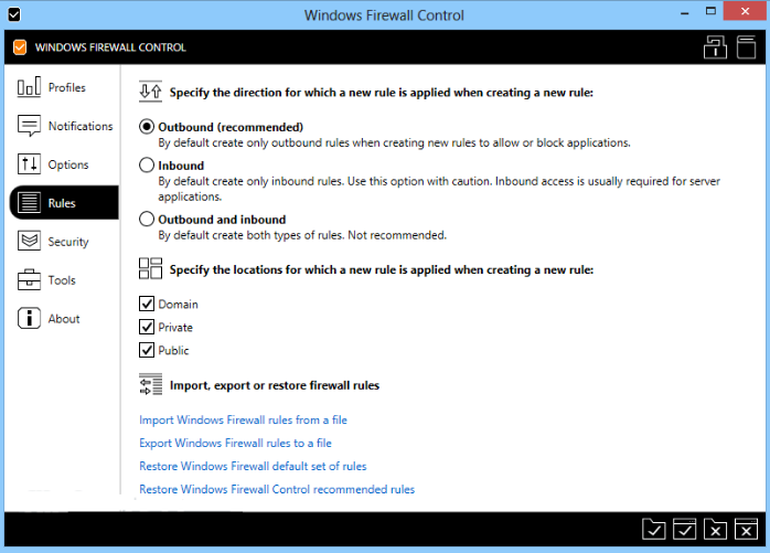 Windows Firewall Control latest version 