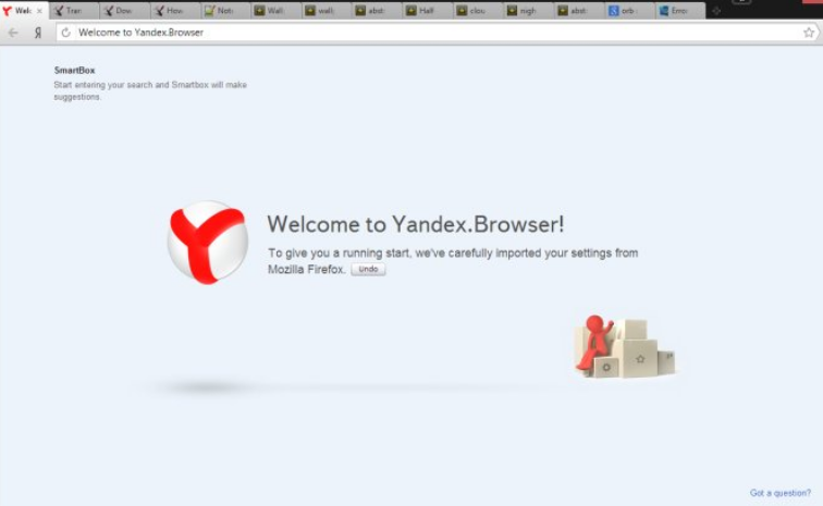 Yandex Browser windows