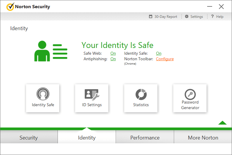 Norton Internet Security windows