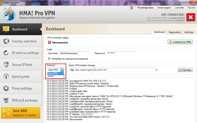 HMA Pro VPN windows
