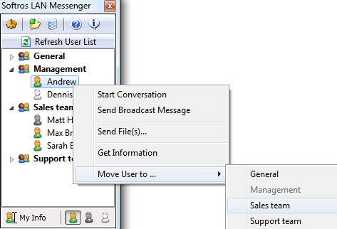 Softros LAN Messenger windows