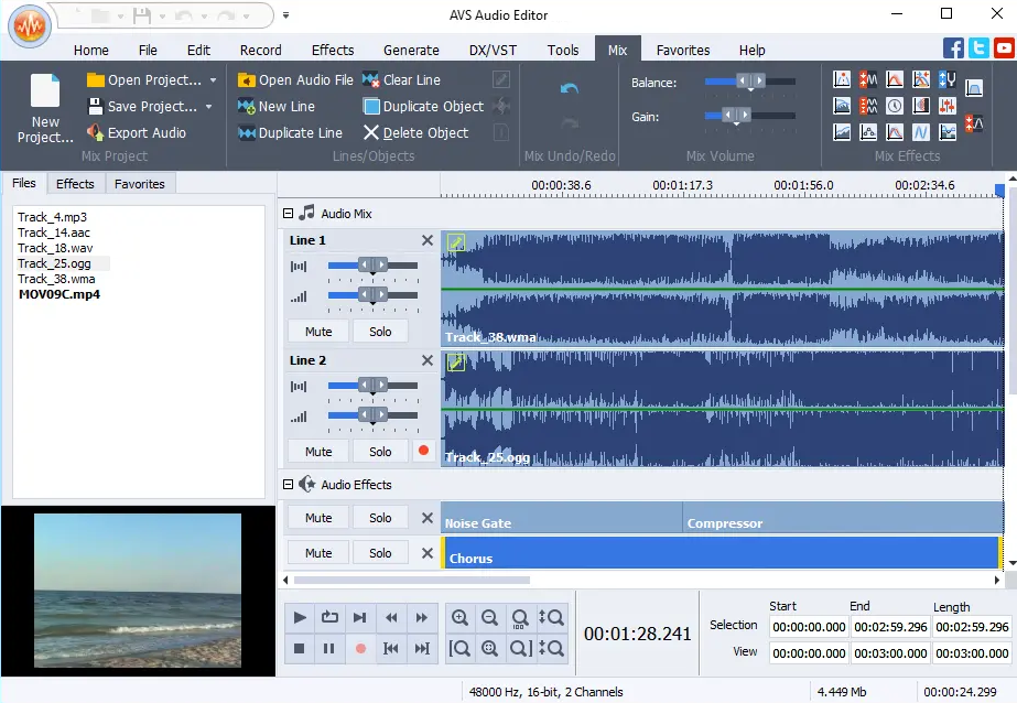 AVS Audio Editor windows