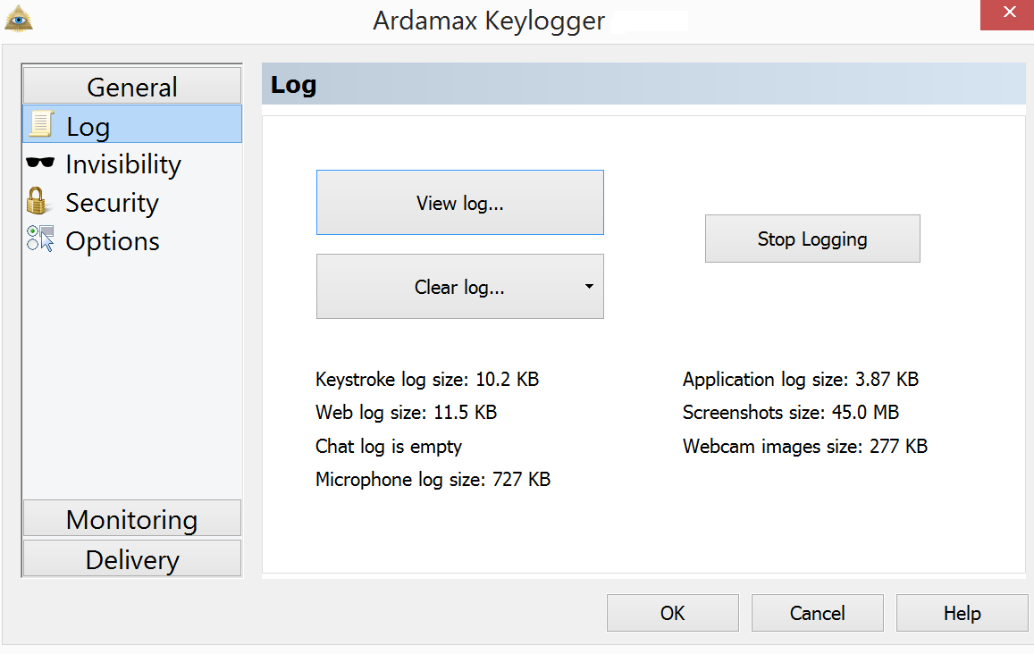 Ardamax Keylogger windows