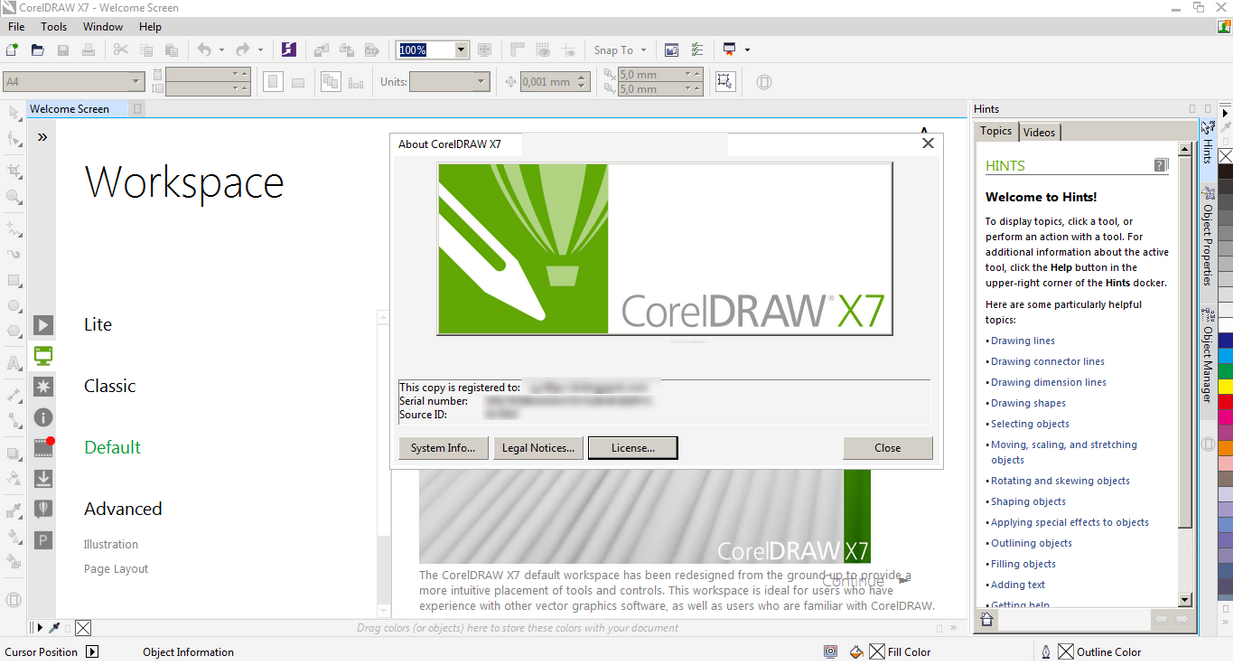 Corel Draw X7 windows