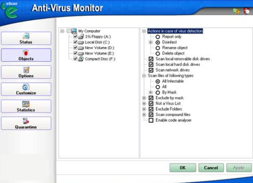 eScan Anti-Virus windows