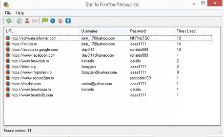 SterJo Firefox Passwords windows