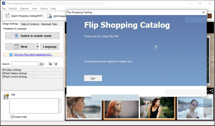 Flip Shopping Catalog windows