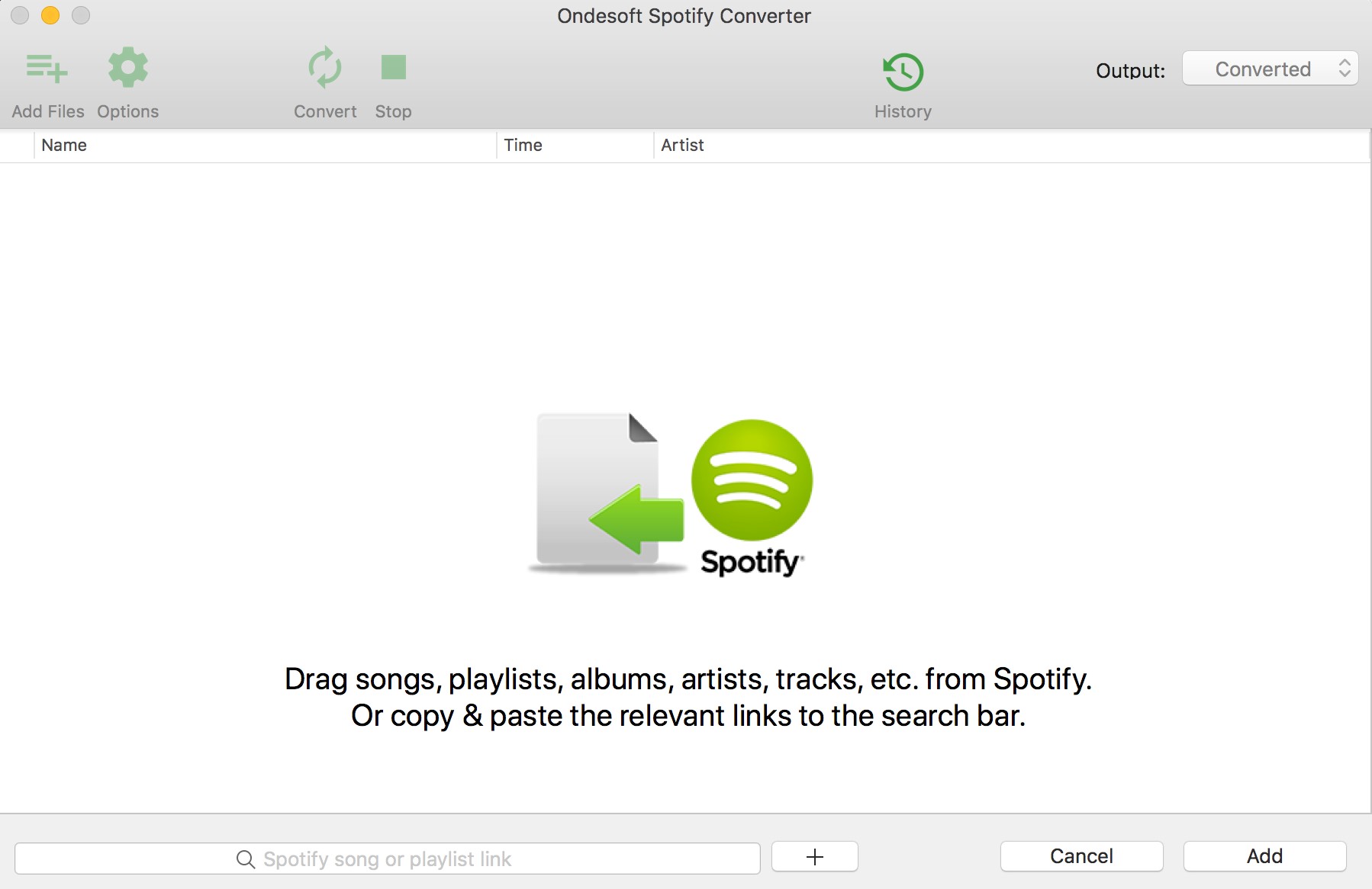 Ondesoft Spotify Converter windows