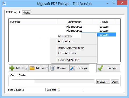 Mgosoft PDF Encrypt windows