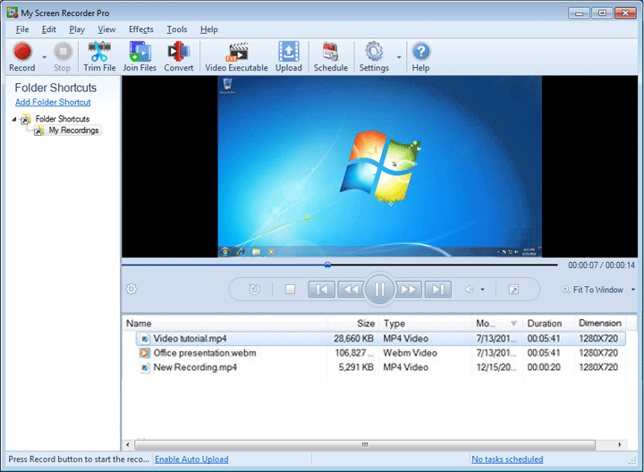 My Screen Recorder Pro windows